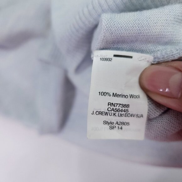 J Crew Merino Wool Lightweight Sweater Womens Small Open Knit Long Sleeve - Picture 3 of 16